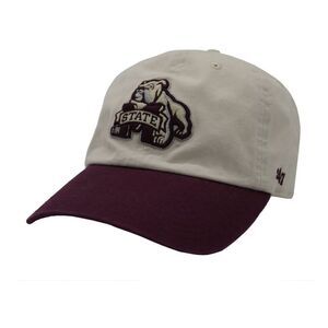 '47 Maroon Mississippi State Bulldogs 'Bully' Tan Clean Up Adjustable Hat
